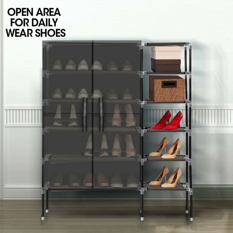 Shoe Rack Stackable Storage Holder 6 Tier Fabric Cabinet Wardrobe Organiser New Buy Shoe Racks Cabinets 748120