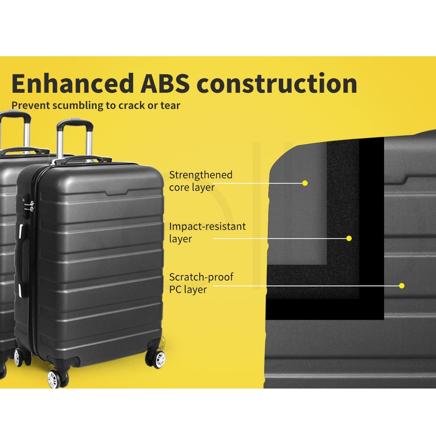 Slimbridge 28"Luggage Case Suitcase Travel Packing TSA Lock Hard Shell Dark Grey