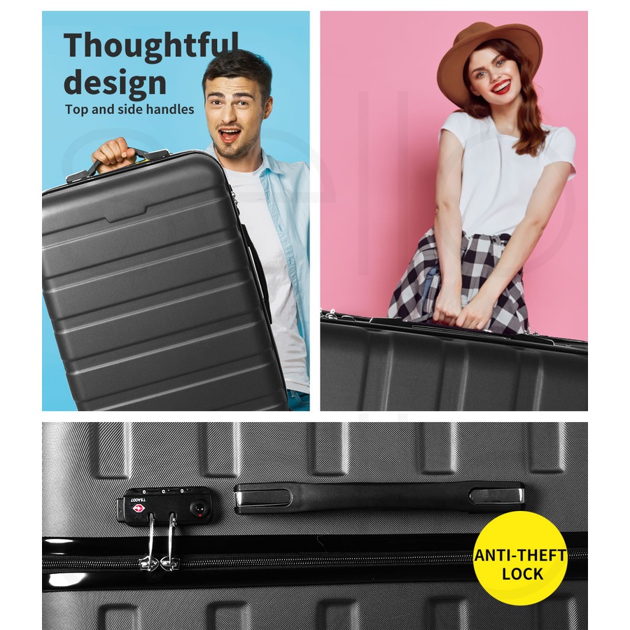 Slimbridge 28"Luggage Case Suitcase Travel Packing TSA Lock Hard Shell Dark Grey