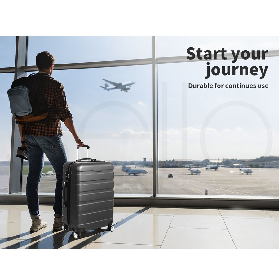 Slimbridge 28"Luggage Case Suitcase Travel Packing TSA Lock Hard Shell Dark Grey