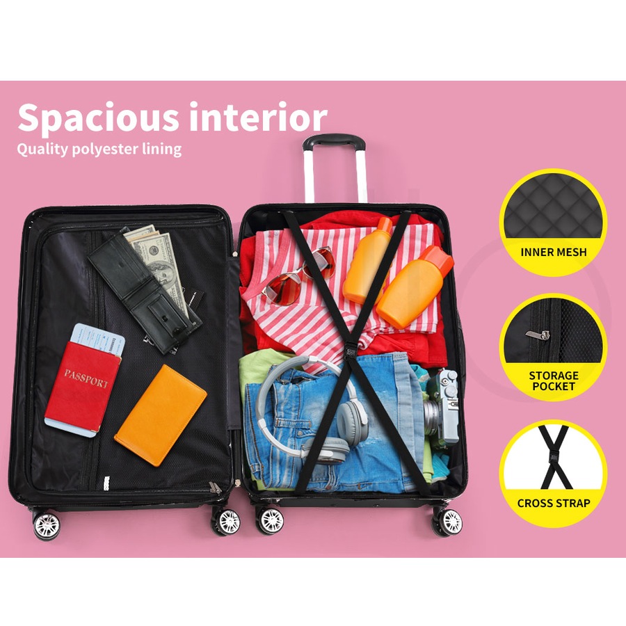 Slimbridge 28"Luggage Case Suitcase Travel Packing TSA Lock Hard Shell Dark Grey