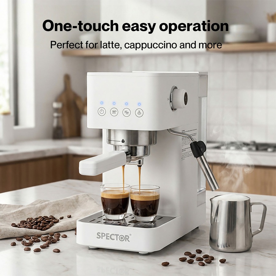 Spector Espresso Coffee Machine Maker 20 Bar Milk Frother Cappuccino Latte Cafe