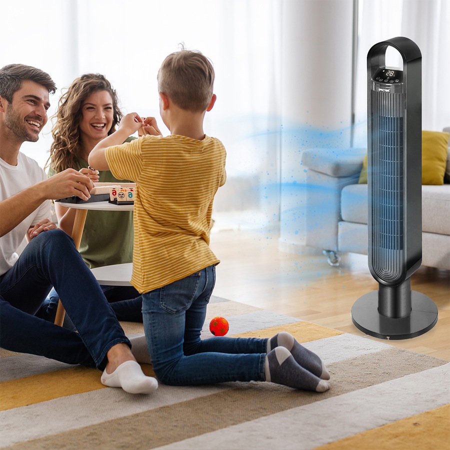 100cm Tower Fan Portable Oscillating with 3 Speeds - Black