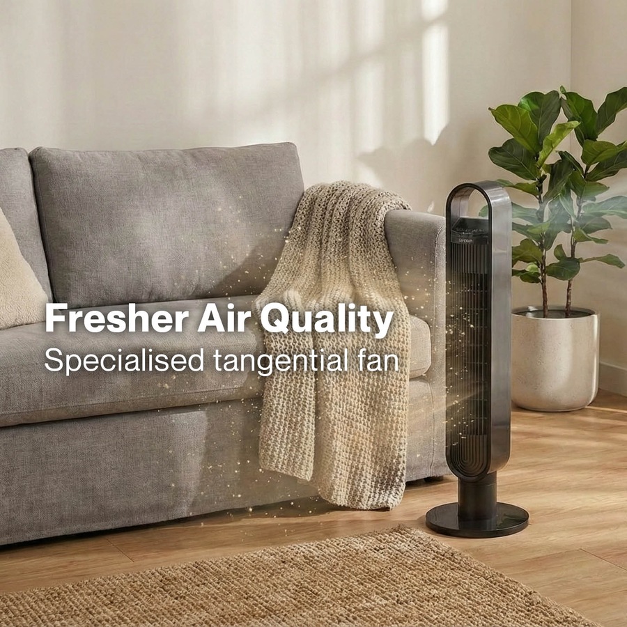 100cm Tower Fan Portable Oscillating with 3 Speeds - Black