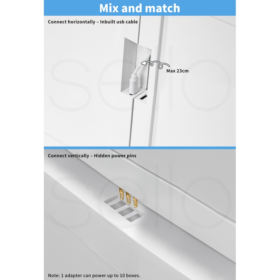 10Pcs Shoe Box Sneaker Display Case Storage Stackable w/ LED & Voice Activated - White