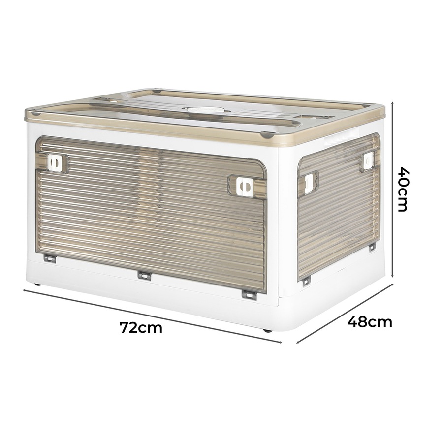 STACKED Storage Box Plastic Stackable Container Clothes Wardrobe Organiser 5 Side Open