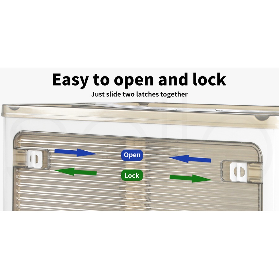 STACKED Storage Box Plastic Stackable Container Clothes Wardrobe Organiser 5 Side Open