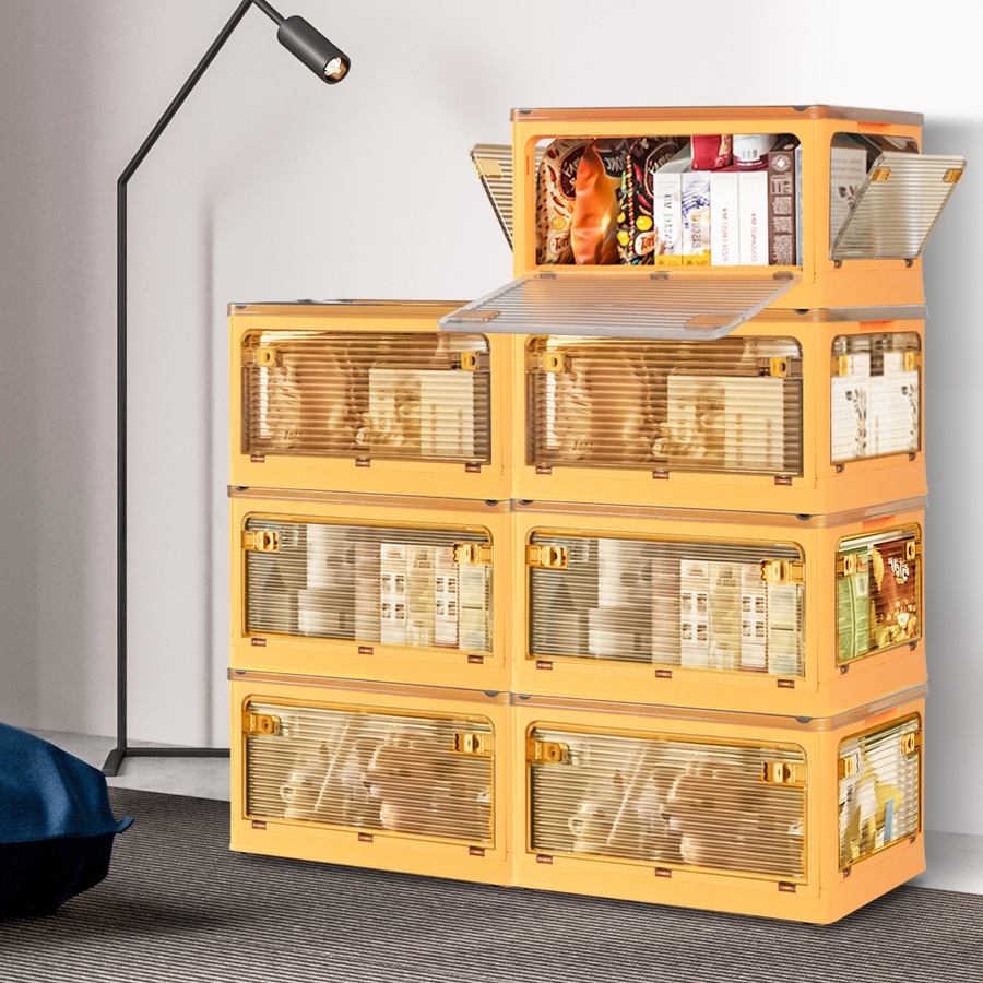 Buy STACKED Storage Organiser Large Box Stackable Containers 5 Side ...