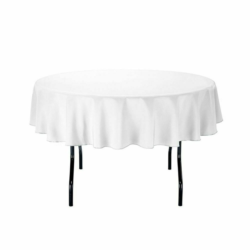 Buy Round Trestle Tablecloth White MyDeal