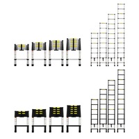 Telescopic Ladder Step Aluminium Extension Portable MultiPurpose 2/2.6/3.2/3.8M