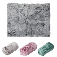 Pawz Throw Blanket Fluffy Tie Dye Shaggy Ultra Plush Long Pile Reversible Large
