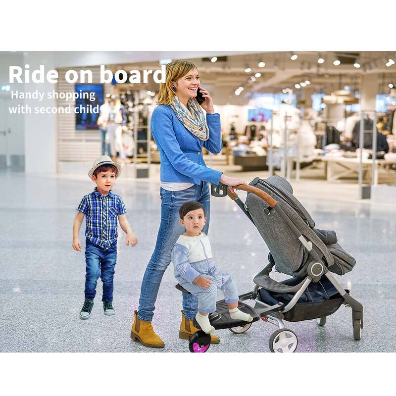 Baby Wheeled Buggy Pushchair Stroller Trolley Step Board Pedal for 3-7 Years Old Kids Children Boys Girls 