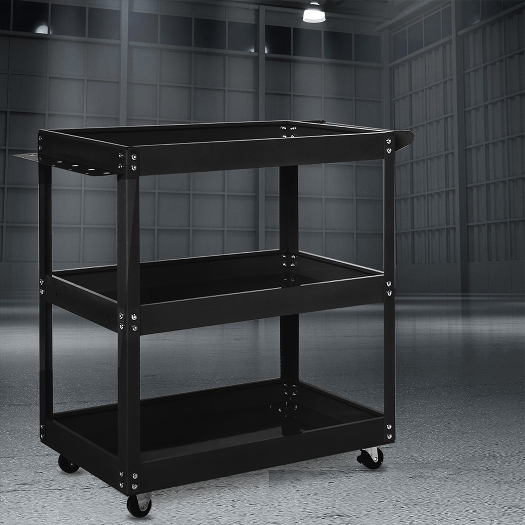 Traderight 3 Tier Tool Cart Trolley Toolbox Workshop Garage Storage Organizer Australia