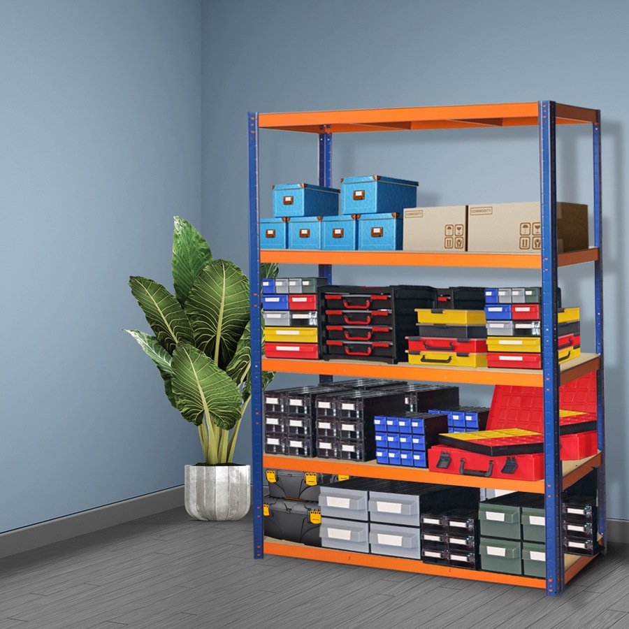 1.8x1.2m Warehouse Shelving Garage Rack - Orange