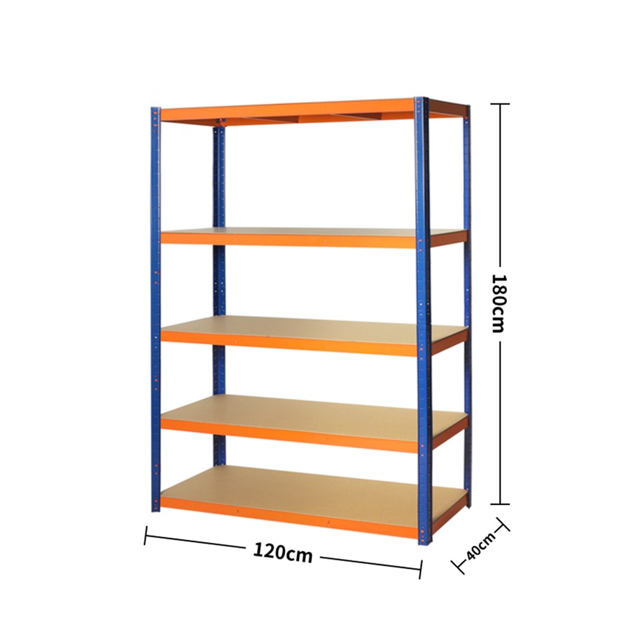 1.8x1.2m Warehouse Shelving Garage Rack - Orange