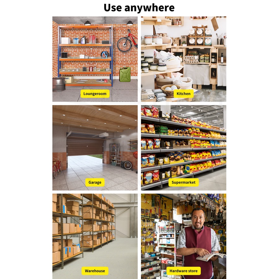 1.8x1.2m Warehouse Shelving Garage Rack - Orange