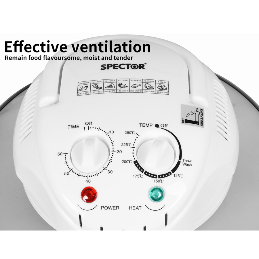 Spector Air Fryer Electric Convection Oven Accessories Healthy Cooker 17L