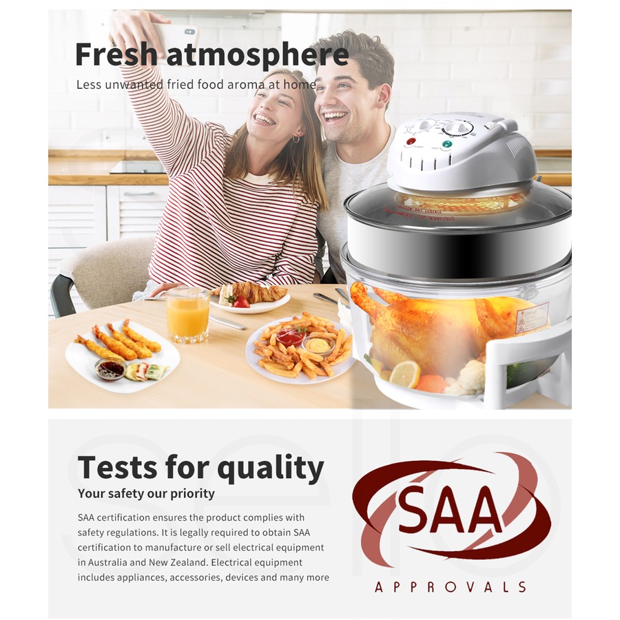 Spector Air Fryer Electric Convection Oven Accessories Healthy Cooker 17L