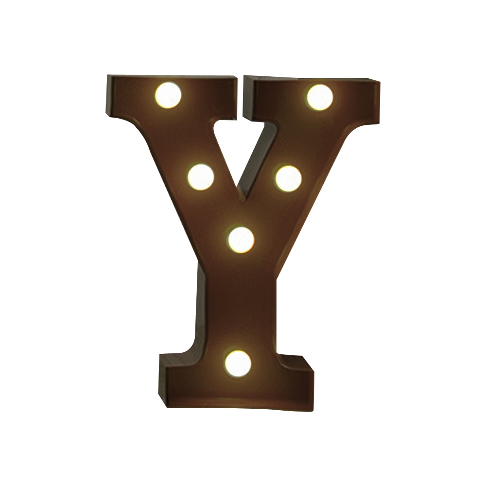 Buy Metal Number/Alphabet LED Letter Lights Light Up Standing Hanging ...