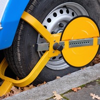 Manan Wheel Defender Lock Clamp Car Caravan Trailer Security Keys Heavy Duty 13''-15''