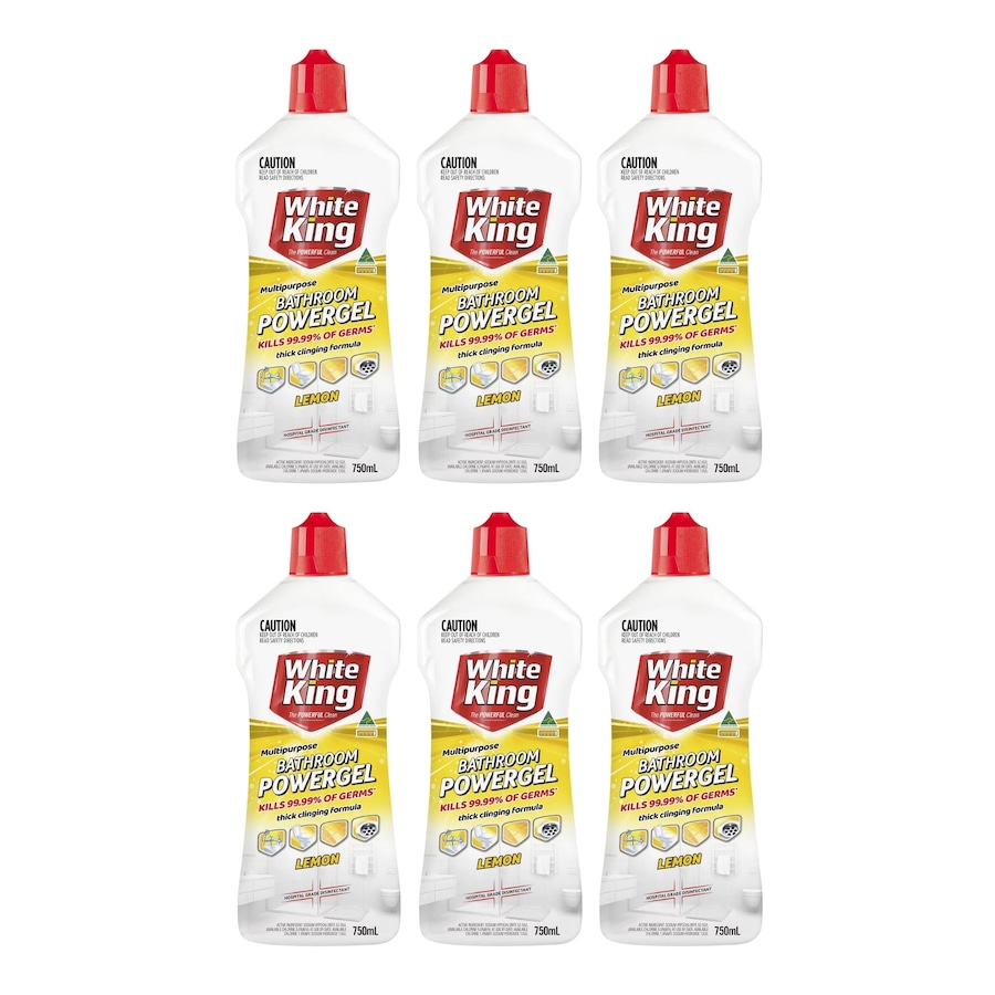 White King 750mL Bathroom Gel x6