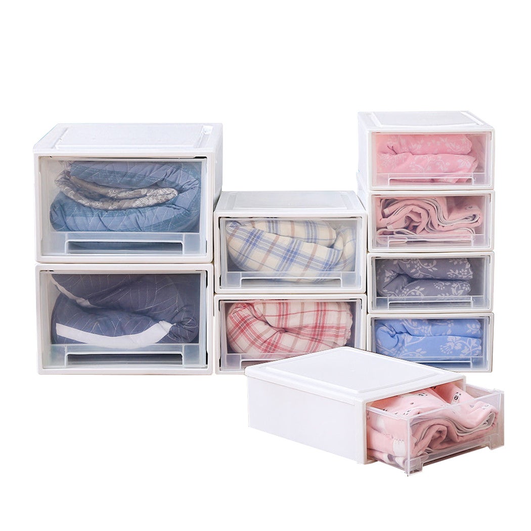 Storage Drawers Clothes Organiser Box Large Plastic Stackable Wardrobe Container