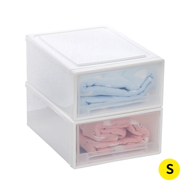 Buy Storage Drawers Clothes Organiser Box Large Plastic Stackable ...