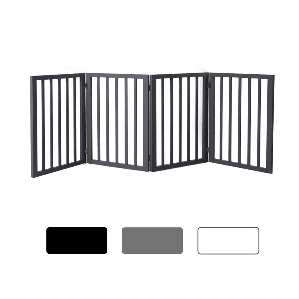 Pawz Wood Pet Gate Dog Fence Indoor Guard Safety Barrier Portable Folding Door