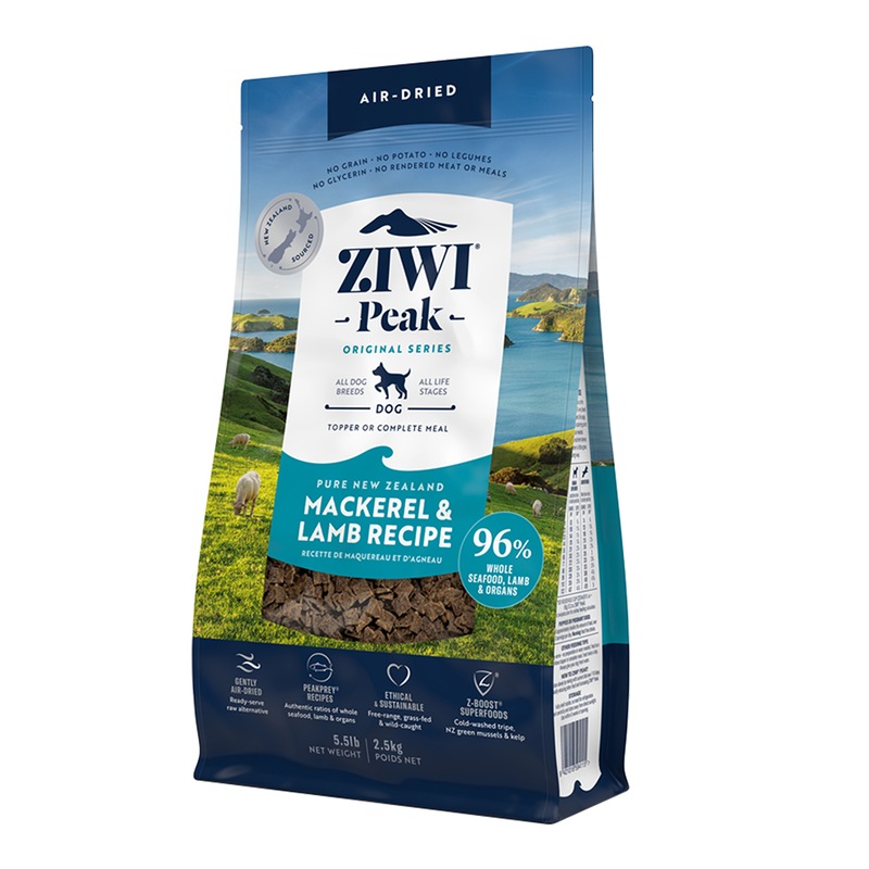 Buy ZIWI Peak Air Dried Dog Food 2.5kg Mackerel & Lamb MyDeal