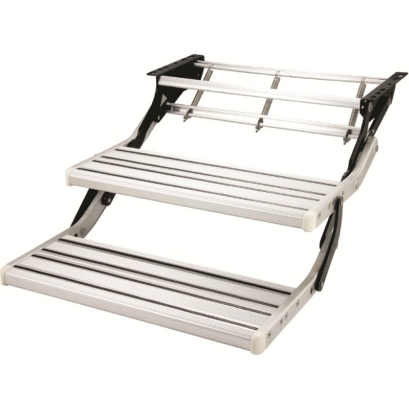 Buy Aluminium Caravan Pull Out Double Step 200kgs - MyDeal