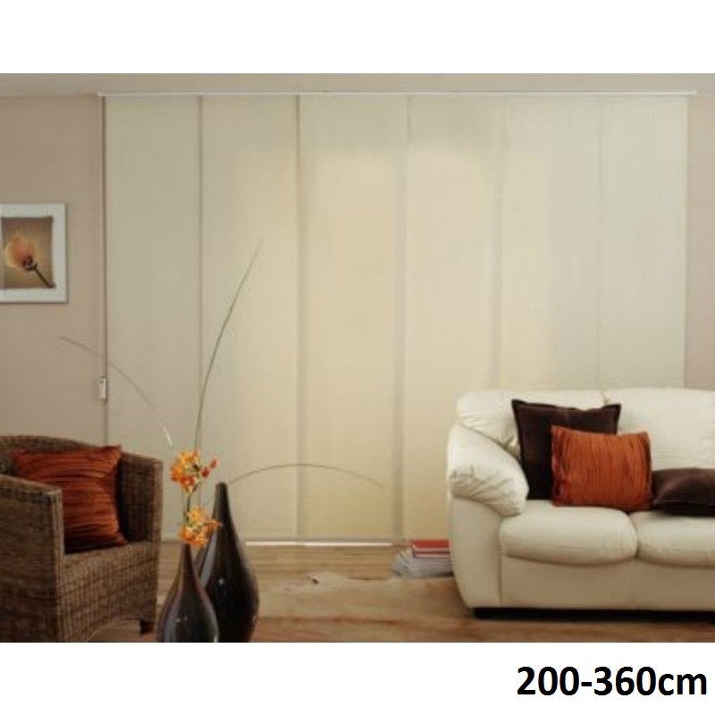 Block Out Extendable Panel Glide Blinds 200-360cm
