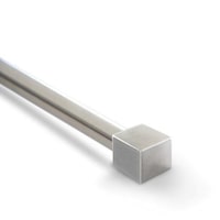 Extendable Curtain Rod and Cube Finial Set 120~210cm