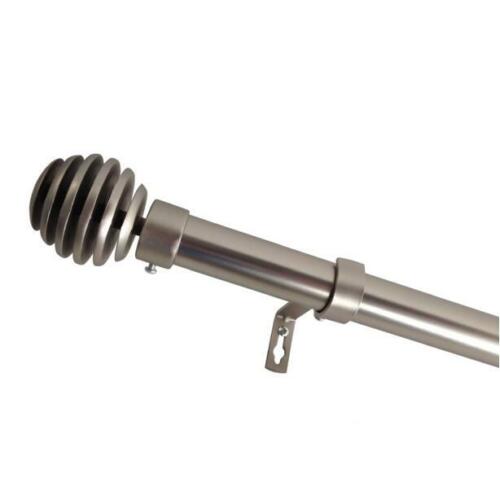 Extendable Curtain Rod in Satin Silver 160-300cm