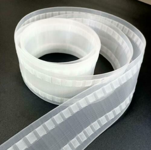 High Quality Translucent S Wave Fold Curtain Tape 75mm -- SOLD BY METER