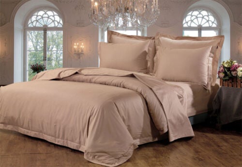Hotel Quality Pure Cotton 1000TC Queen Size Bed Sheet Set -MOCHA NEW
