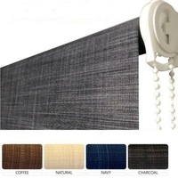 LUXURY LINEN TEXTURED BLOCKOUT Roller Blinds 60cm~240cm (W) x 210cm (D)