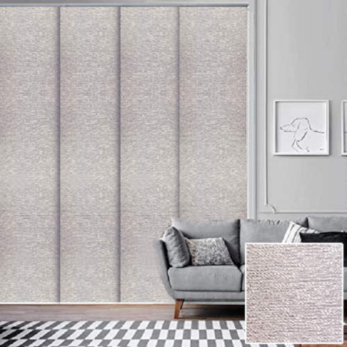 Luxury Straw Texture Extendable Panel Blinds 140cm~360cm W x 230cm or 260cm D