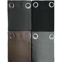 One Panel Eyelet BLACKOUT Curtain STRIPE TEXTURE 140-300cm (W)/221cm Or 251cm(D)