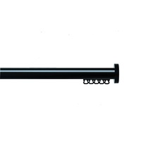 Pleat Track & Glider Curtain Rod in Black 7 Sizes