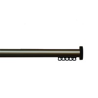 Pleat Curtain Track Rod with Gliders in Brass