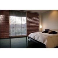 Quality Basswood Timber Venetian Blinds Walnut 50mm
