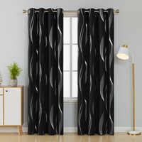 Single Panel Eyelet BLACKOUT Curtain with pattern 140~300 cm (W) x 221 cm (D)