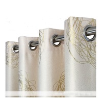 Single Panel Eyelet Block Out Curtain Gold Nest