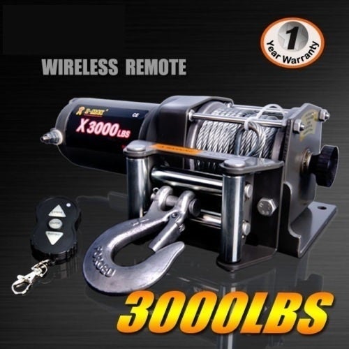 Steel Cable Wireless Electric Winch 1360kg 12V