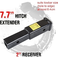 Tow Bar Hitch Extender 7.7in for 2in Reciever