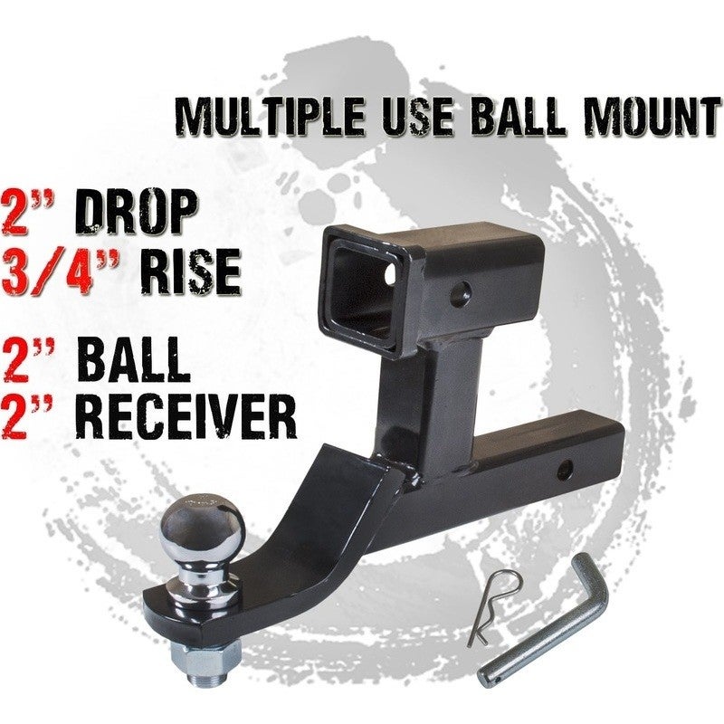 Multi Use Dual Tow Bar Ball Mount Tongue Hitch