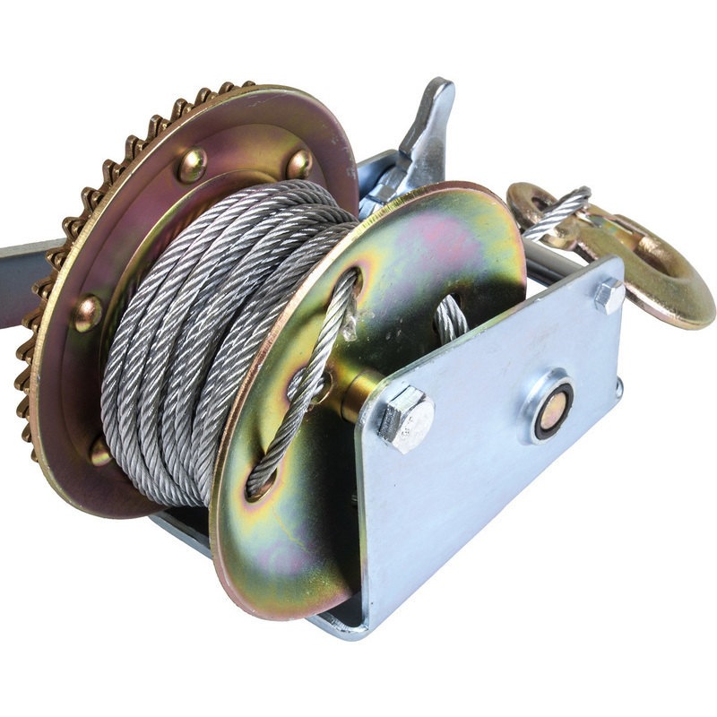 Buy 2Ways Steel Cable Manual Hand Winch 544kg MyDeal