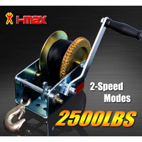 2-Speed Synthetic Strap Manual Hand Winch 1136kg
