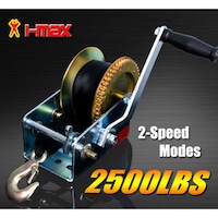 2-Speed Synthetic Strap Manual Hand Winch 1136kg