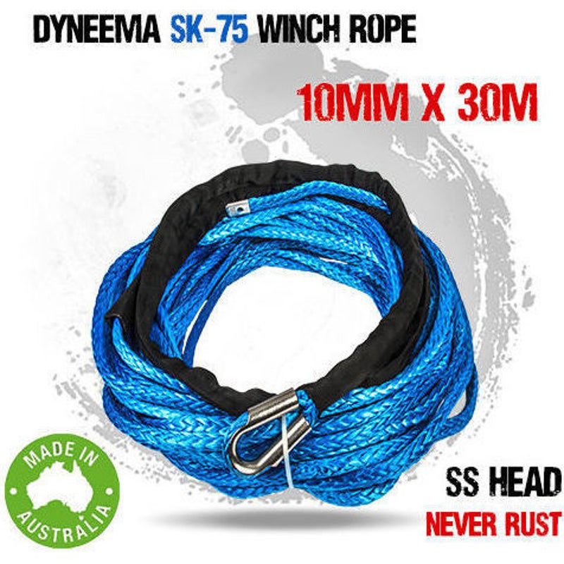 Buy Dyneema Synthetic Winch Rope Cable Line 10mmx30m - MyDeal
